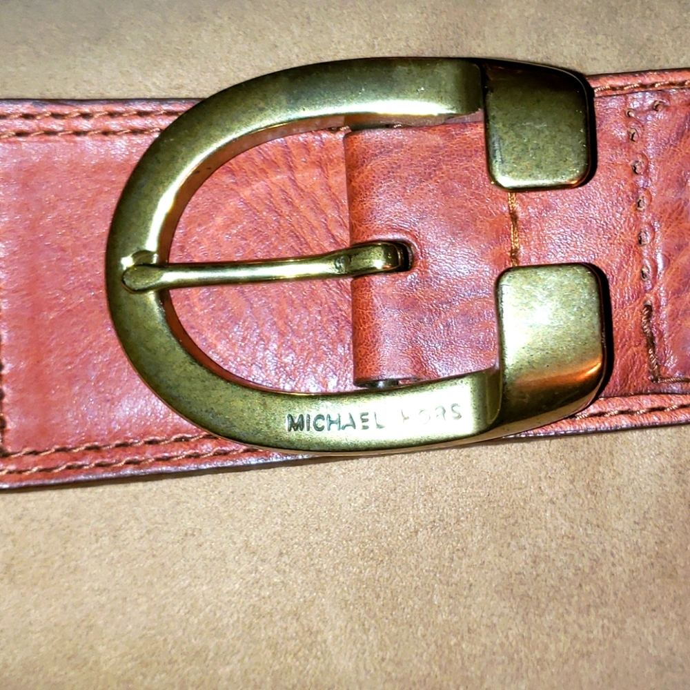 Brown leather belt